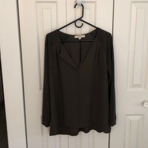Olive green LOFT top
